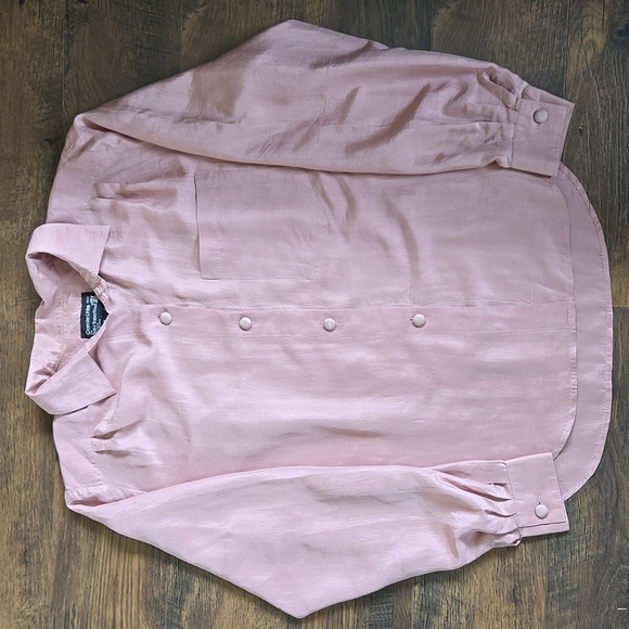 Carole little For Saint Tropez West 100% Silk Button Down - Picture 1 of 8